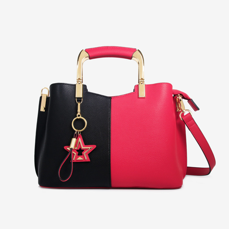 Black And Red Classic Leather Handbags