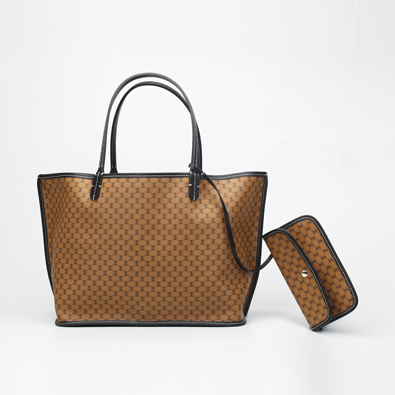 monogram tote with inner pouch