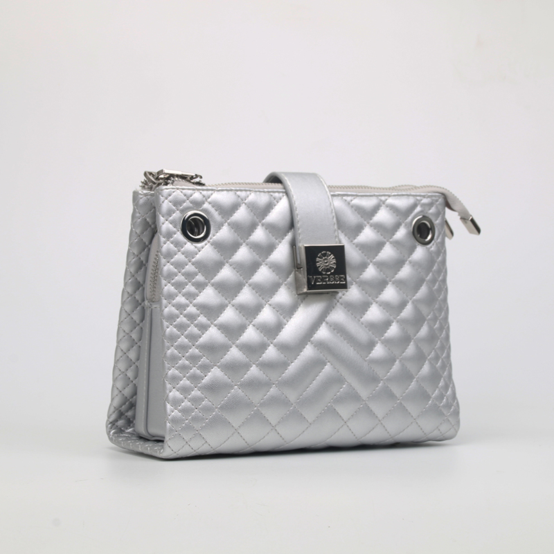 silver non leather bags
