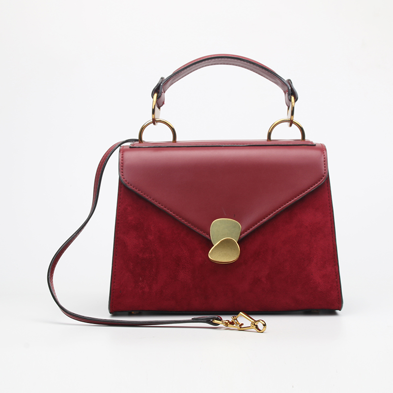 leather faux sude large satchel handbag 