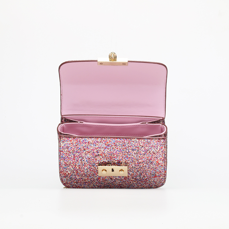 multi coloured glitter bag