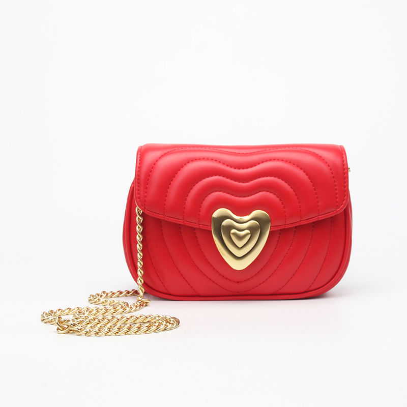heart embroidered crossbody bag
