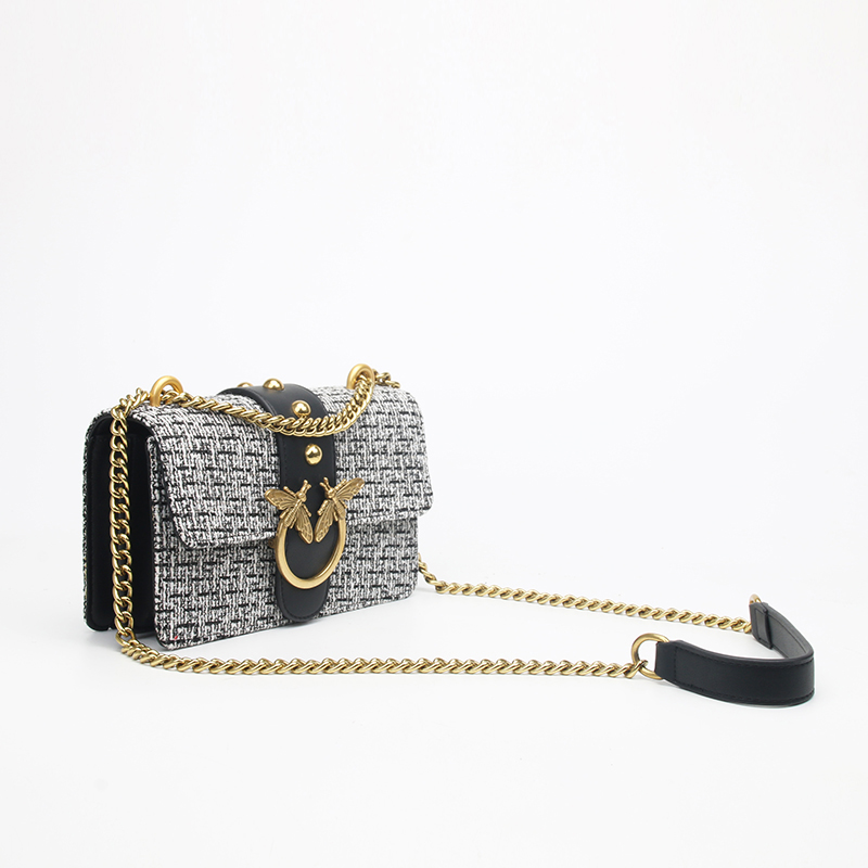 double gold chain shoulder bags