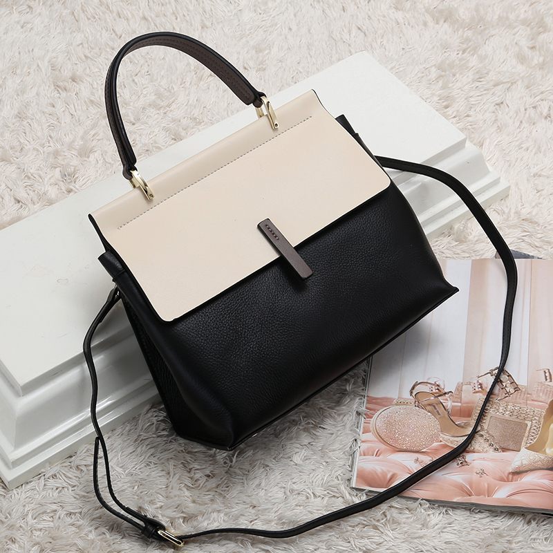 black and white leather handbags