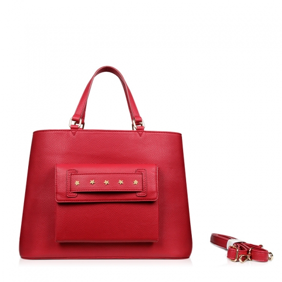 Women's Leather Handbag With Three Sets Bag