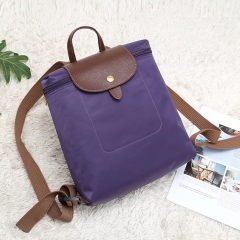 Purple nylon backpack for lady