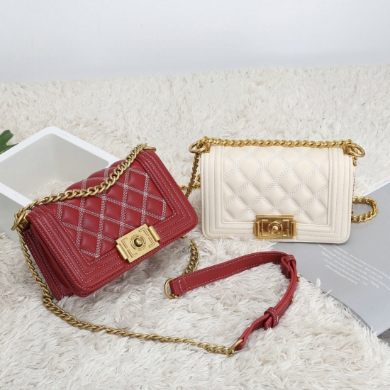 quilted white cross bag