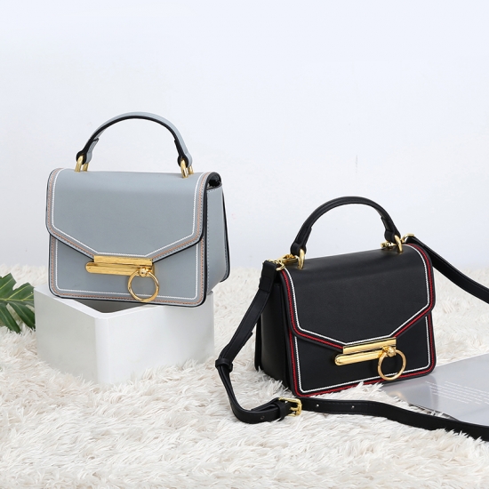 contrast stitching shoulder bags